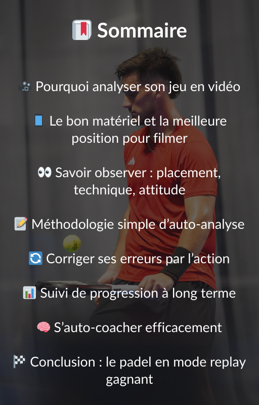 Analyse Vidéo et Auto-Coaching Padel : Progressez 2x Plus Vite