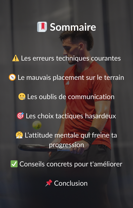 Erreurs Classiques à Éviter au Padel : Guide pour Débutants