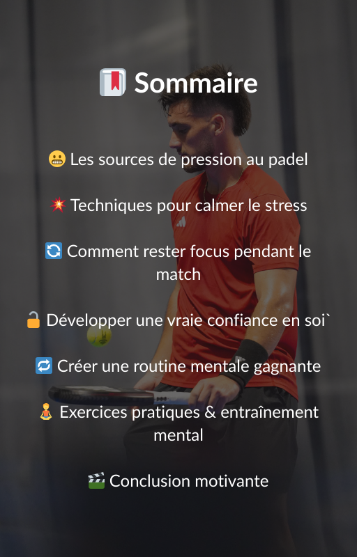 Gérer la Pression et le Mental au Padel : Techniques de Coaching Mental