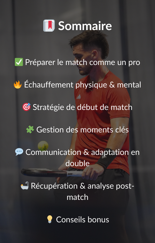 Préparer et Gagner un Match Officiel de Padel : Guide Tactique