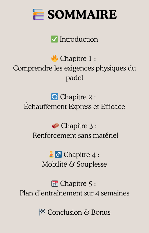 Fondamentaux Préparation Physique Padel : Guide Débutant
