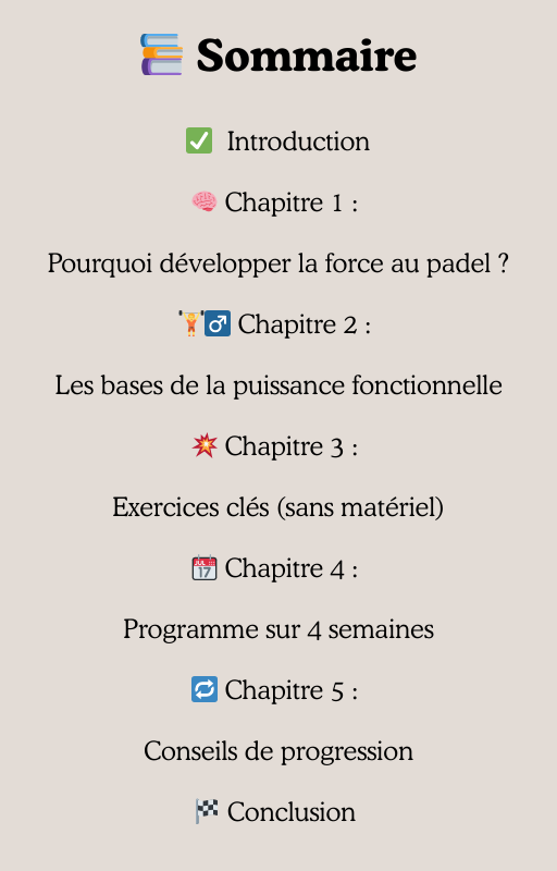 Force et Puissance Fonctionnelle Padel : Entraînement Spécifique