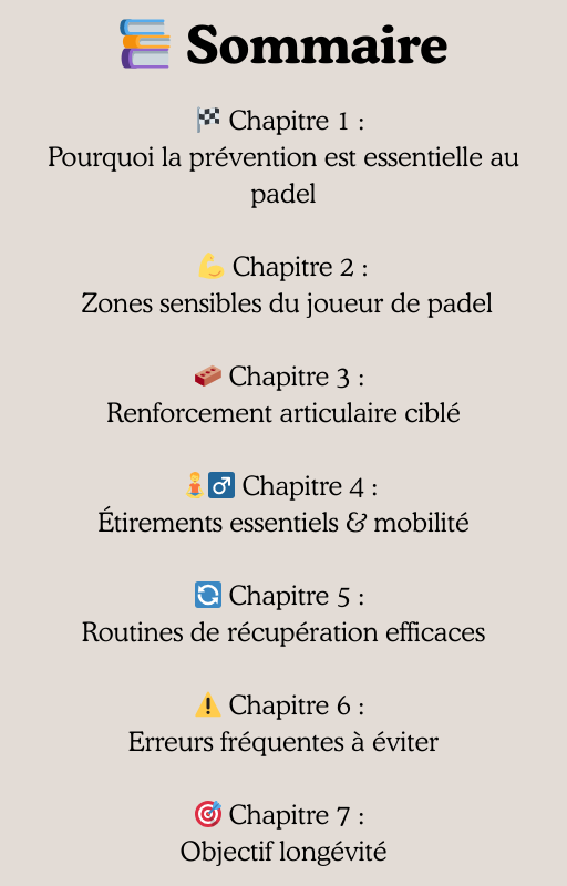 Prévention Blessures Padel : Renforcement Articulaire