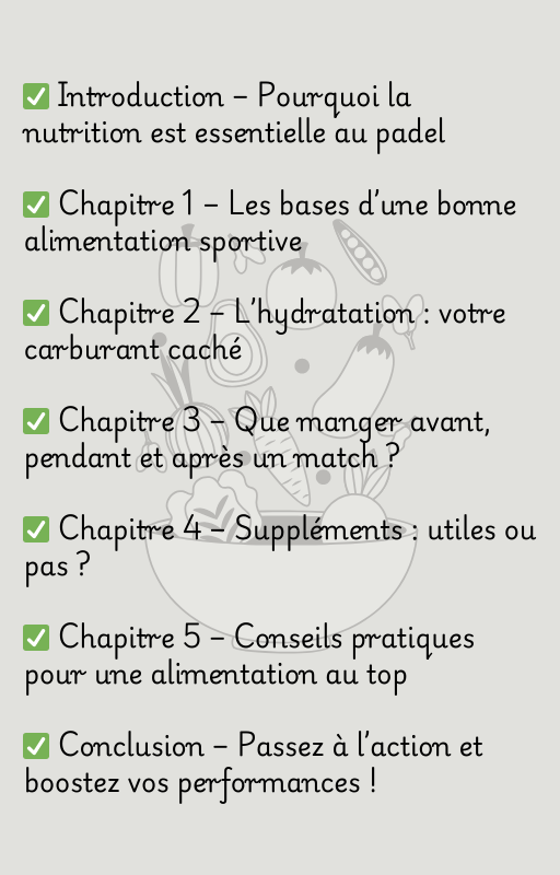 Guide Nutrition Padel : Les Bases de l'Alimentation Sportive