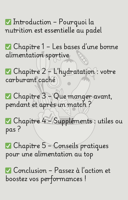 Guide Nutrition Padel : Les Bases de l'Alimentation Sportive