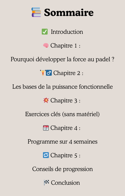 Force et Puissance Fonctionnelle Padel : Entraînement Spécifique