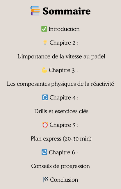 Vitesse et Réactivité Padel : Déplacements Express