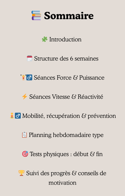 Prépa physique 6🏋️‍♂️